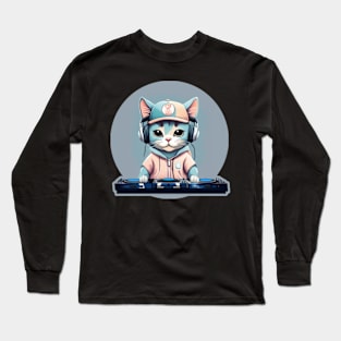 DJ Kitty Kat Long Sleeve T-Shirt